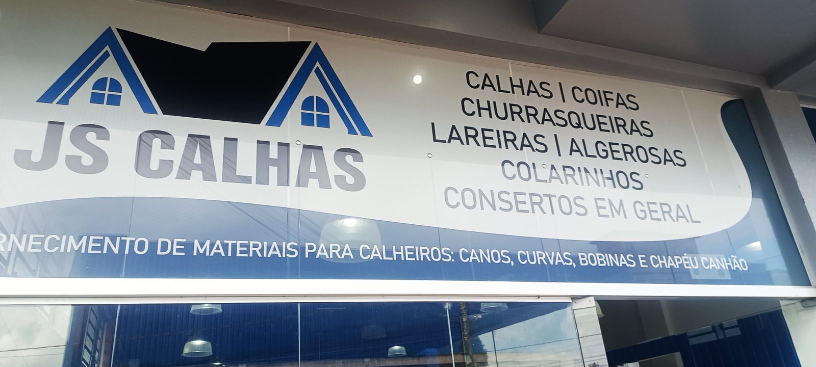 Fachada da loja JS Calhas em Dois Irmãos/RS